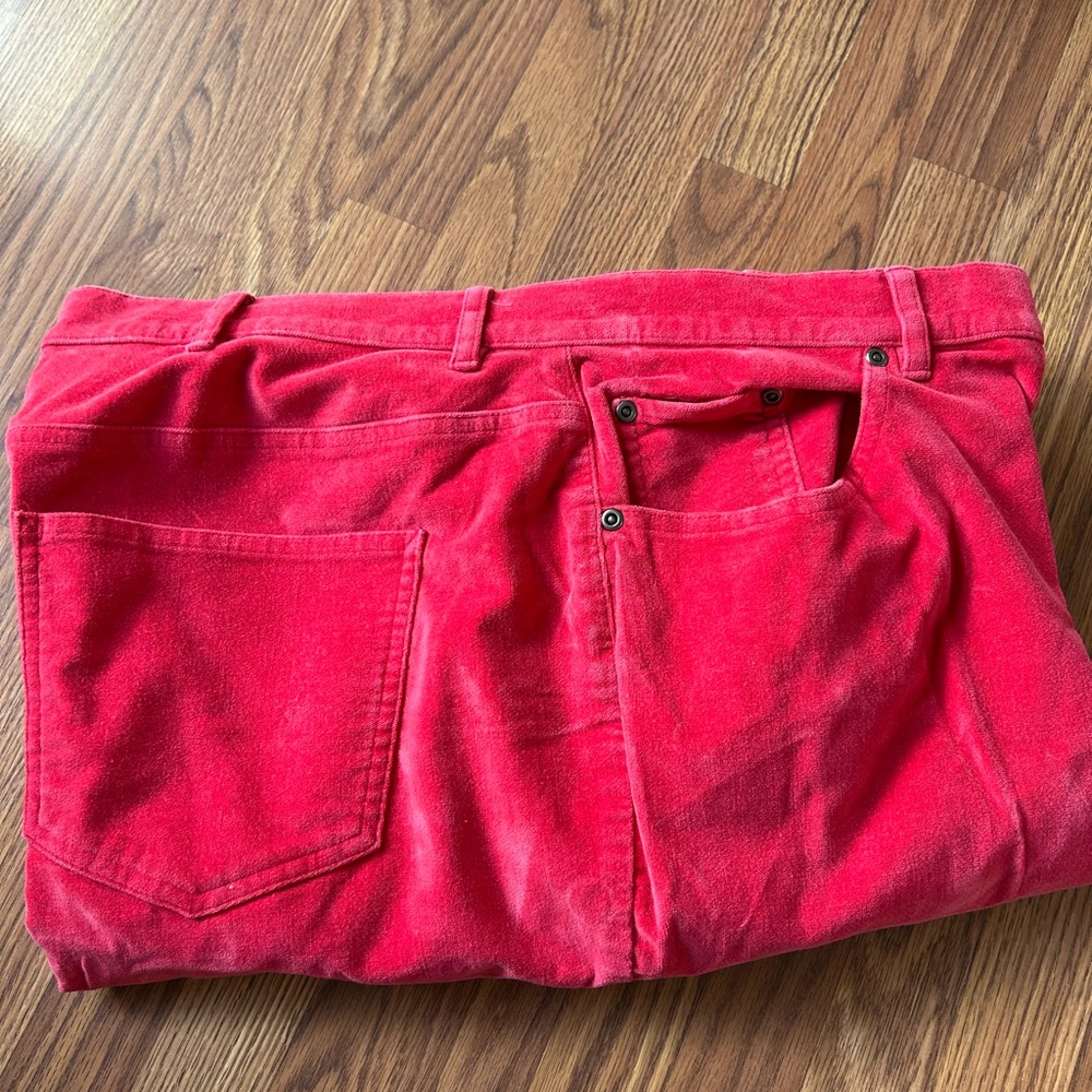 Talbots pink velveteen pants 18W